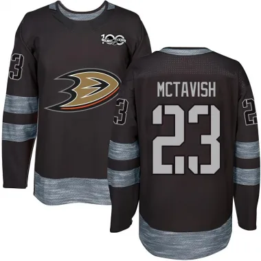 Authentic Mason McTavish Black Anaheim Ducks 1917-2017 100th Anniversary Jersey - Men's