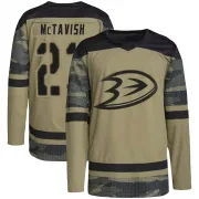 Authentic Mason McTavish Camo Anaheim Ducks Military Appreciation Practice Jersey - Men's